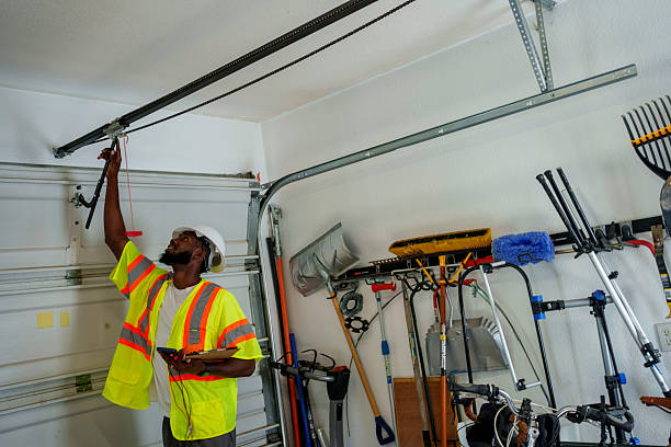 Professional Garage Door Panel Replacement technician working in Stroud, OK